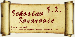 Vekoslav Košarović vizit kartica